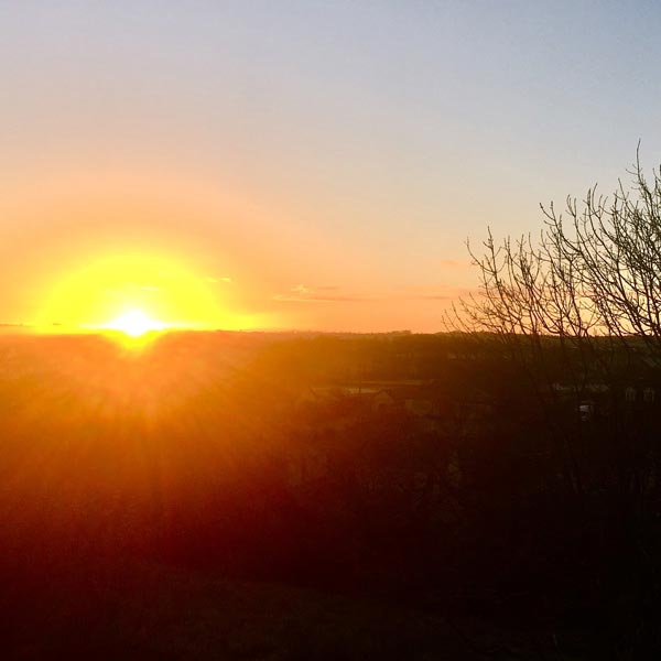 Sunrise over the horizon in Magourney 